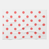 Weiß und Rot Polka Dot Küchentücher (Horizontal)