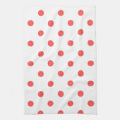 Weiß und Rot Polka Dot Küchentücher (Vertikal)