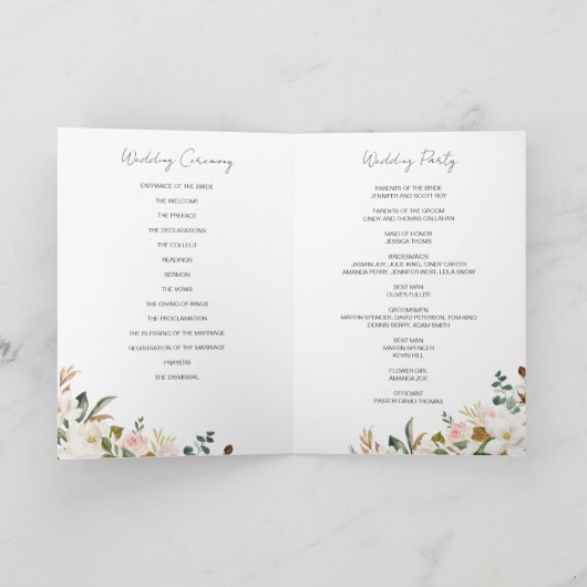 Weiß und rot Rosa Magnolia Blumenzwiebeln Programm (Innenseite)