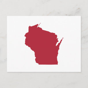 Weiß- und Rot-Umsiedlung nach Wisconsin Ankündigun Postkarte