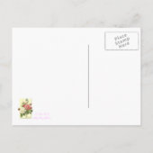 Weiß und Rote Rosen Botanische Postkarte (Rückseite)