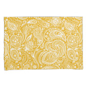 Weiß und Sage-Green Paisley Muster Kissenbezug (Vorderseite-Rechts)