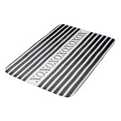 Weiß und Schwarz Badematte (Schrägansicht)