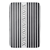 Weiß und Schwarz Badematte (Vorderseite Vertikal)