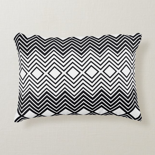 weiß und schwarz dekokissen (Vorderseite)