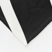 Weiß und Schwarz-Diagonal-Linienmuster Fleecedecke (Ecke)