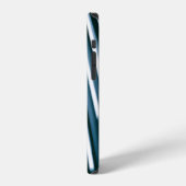 Weiß und Schwarz digital iPhone Hülle (Linke Seite)