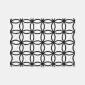 Weiß und Schwarz Fleecedecke (Vorderseite (Horizontal))