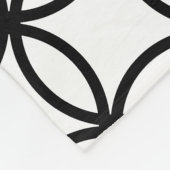 Weiß und Schwarz Fleecedecke (Ecke)