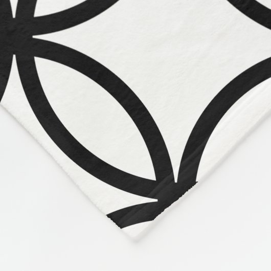 Weiß und Schwarz Fleecedecke (Ecke)