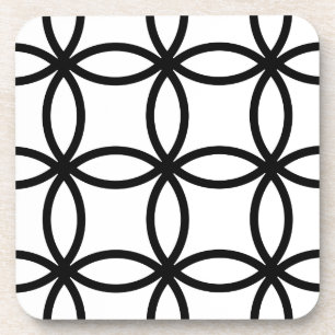Weiß und Schwarz Getränkeuntersetzer