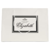 Weiß und schwarz große Geschenktasche Große Geschenktüte (Vorderseite)