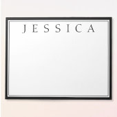 Weiß und Schwarz | Ihr Name Notizblock