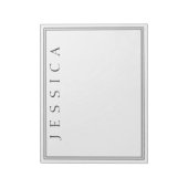 Weiß und Schwarz | Ihr Name Notizblock (Rotiert)