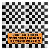 weiß und schwarz kariert fliese