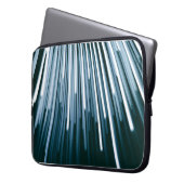 Weiß und Schwarz Laptopschutzhülle (Vorderseite Links)