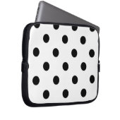 Weiß und Schwarz Laptopschutzhülle (Vorne Rechts)