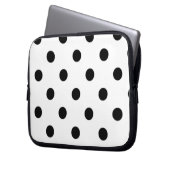 Weiß und Schwarz Laptopschutzhülle (Vorderseite Links)