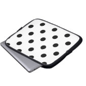 Weiß und Schwarz Laptopschutzhülle (Vorne Knopf)