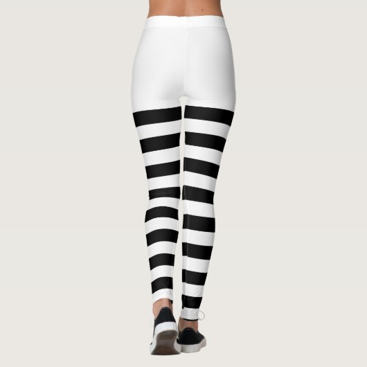Weiß und Schwarz Leggings (Rückseite)