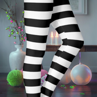 Weiß und Schwarz Leggings