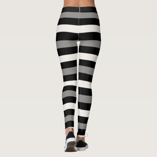 Weiß und Schwarz Leggings (Rückseite)