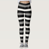 Weiß und Schwarz Leggings (Vorderseite)