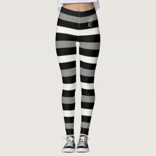 Weiß und Schwarz Leggings