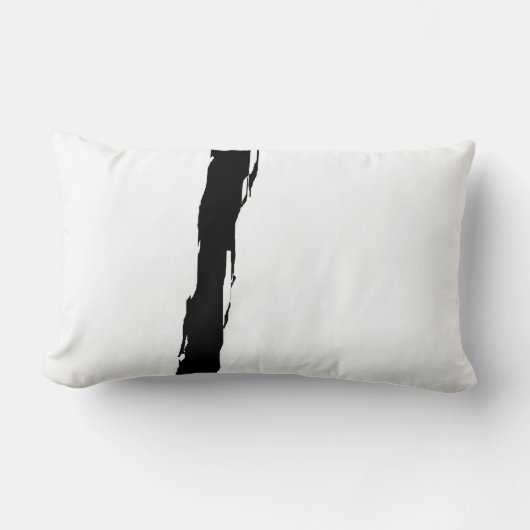 Weiß und schwarz lendenkissen (Vorderseite)