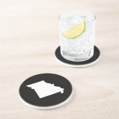 Weiß und Schwarz Missouri Untersetzer (Seite)