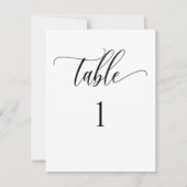 Weiß und Schwarz, moderne Minimalistische Tischnum (Vorderseite)