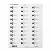 Weiß und Schwarz| Moderne Rücksendeadresse (Vorne)