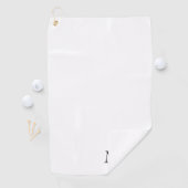 Weiß und Schwarz | Modernes Monogramm Golfhandtuch (Insitu)