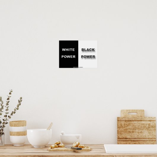 Weiß und Schwarz Poster (Küche)