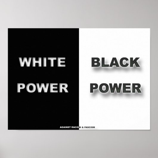 Weiß und Schwarz Poster (Vorne)