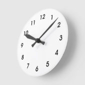 Weiß und Schwarz Runde Wanduhr (Winkel)
