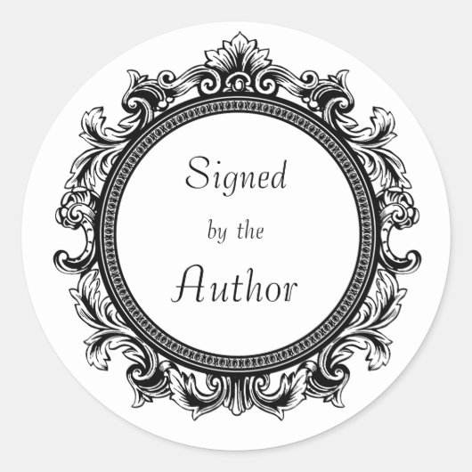 Weiß und Schwarz Runder Aufkleber (Vorderseite)