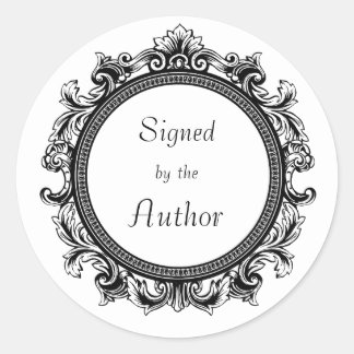 Weiß und Schwarz Runder Aufkleber