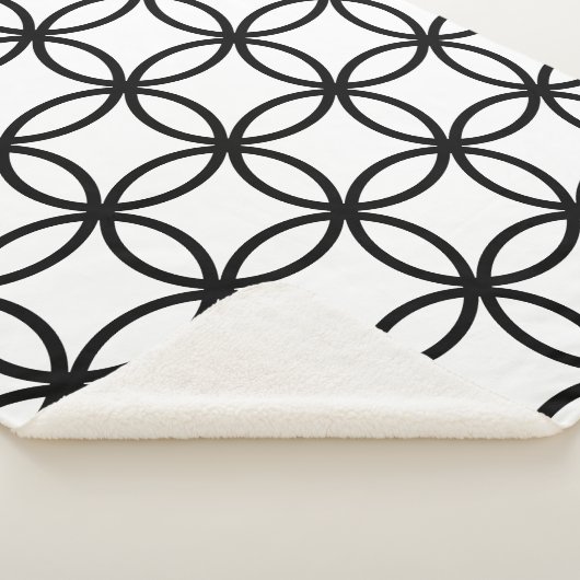 Weiß und Schwarz Sherpadecke (3/4)