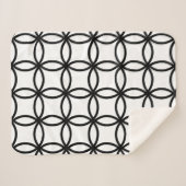 Weiß und Schwarz Sherpadecke (Vorderseite (Horizontal))