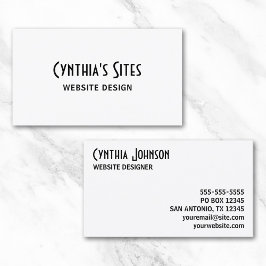 Weiß und Schwarz Visitenkarte