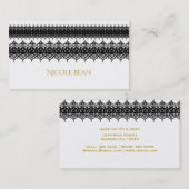 Weiß und schwarz wirken elegant visitenkarte (Vorne/Hinten)