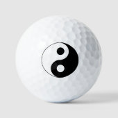 Weiß und Schwarz Yin und Yang-Symbol Golfball (Vorderseite)