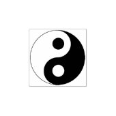 Weiß und Schwarz Yin und Yang-Symbol Gummistempel (Prägung)
