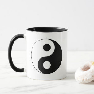 Weiß und Schwarz Yin und Yang-Symbol Tasse