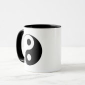 Weiß und Schwarz Yin und Yang-Symbol Tasse (Vorderseite Links)