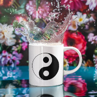 Weiß und Schwarz Yin und Yang-Symbol