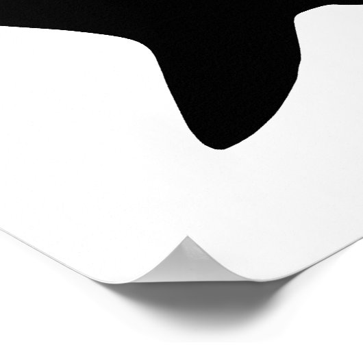 Weiß und Schwarzer Hai Poster (Ecke)