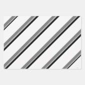 Weiß- und schwarzes Geschenkpapier Set mit 3 Bogen (Vorderseite 3)
