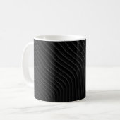 WEISS UND SCHWARZES SHIRT KAFFEETASSE (Vorderseite Links)